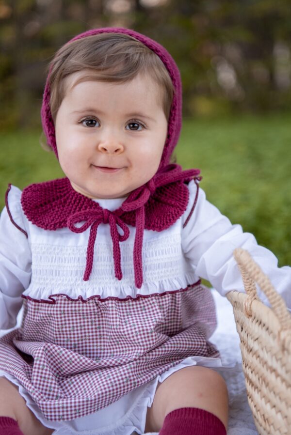 Vestido Vichy Borgoña 1 - Margó Petits