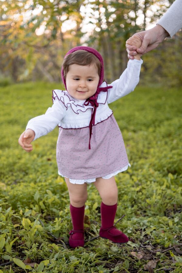 Vestido Vichy Borgoña 5 - Margó Petits